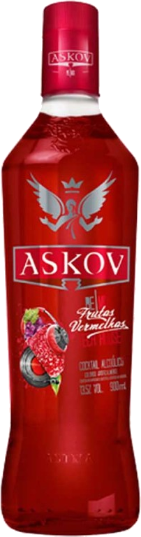 Garrafa Askov Frutas Vermelhas com rótulo colorido produzido pela Oliver Print