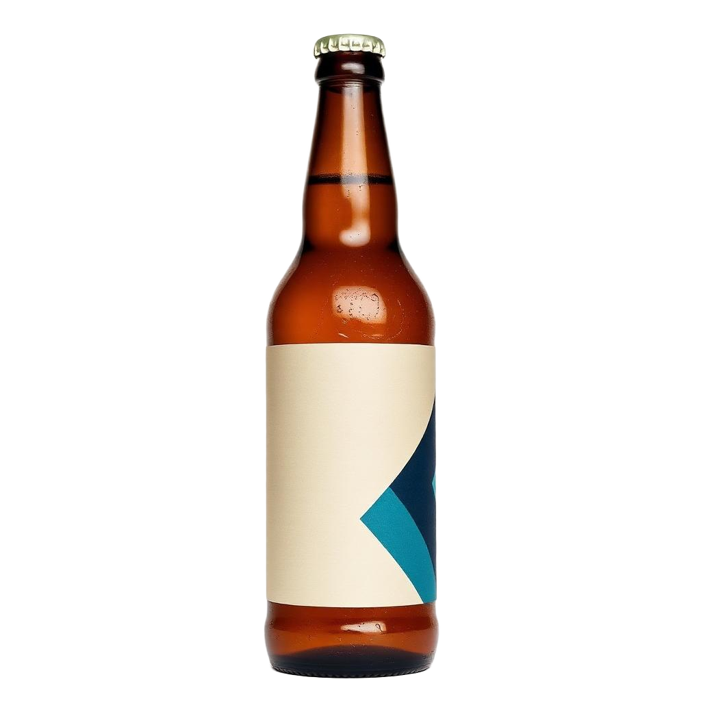 Garrafa de cerveja artesanal com rótulo produzido pela Oliver Print